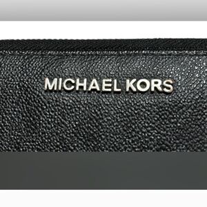 Michael Kors Black Pebbled Leather Wristlet